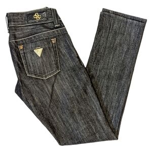 Guess Daredevil Skinny Jeans Size 24 Dark Blue Wash